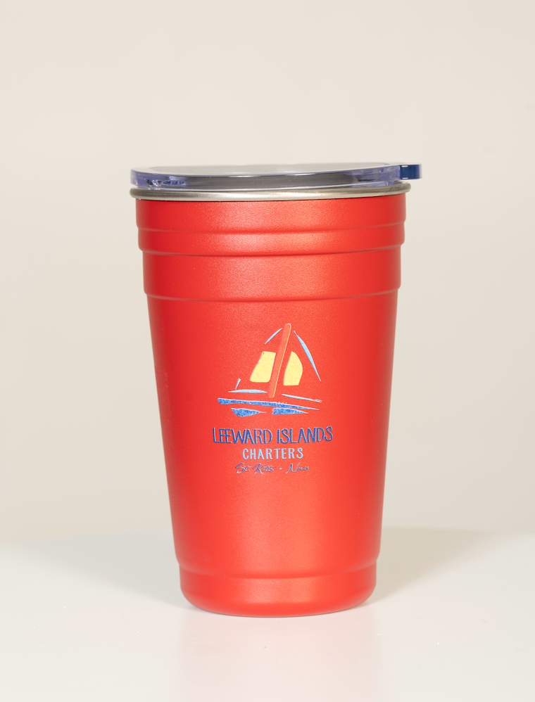 22 oz. Reusable Red Stainless Cup